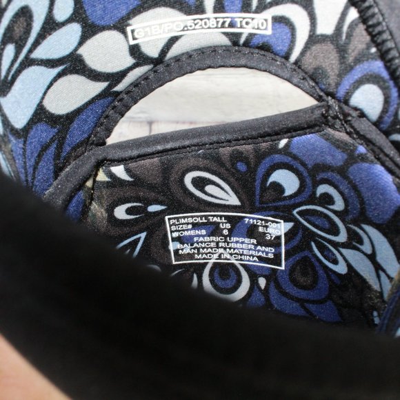 BOGS Plimsoll Black Fabric Rubber Waterproof Tall Winter Rain Boots Size 6 - Picture 8 of 9